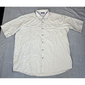 Wrangler Button Up Short Sleeve Shirt Men's 3X Tall Green Lightweight Outdoors
